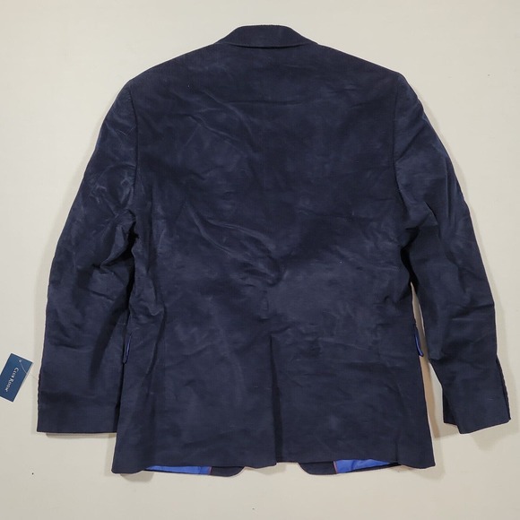 Club Room Navy Blue Corduroy Classic-Fit Sport Coat Mens 38L 38 - Picture 5 of 6